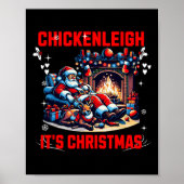Chickenleigh It's Christmas おもしろいクリスマスTee ポスター (正面)