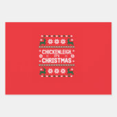 Chickenleigh Its Christmas Funny Xmas Chicken  ラッピングペーパーシート (正面)
