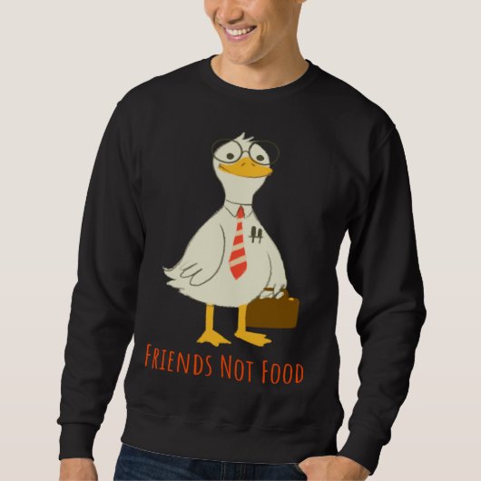 Chickens Are Friends Not Food  Cute Vegans & Veget スウェットシャツ (正面)