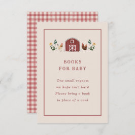 Chickens Barn Charming Farm Baby Shower Books エンクロージャーカード