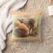 chickens chicks with feather クッション (ブランケット)