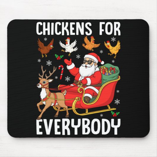 Chickens For Everybody Santa Chicken Farmer Comfor マウスパッド (正面)