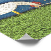 Chickens in the Yard - diorama picture ポスター (角)