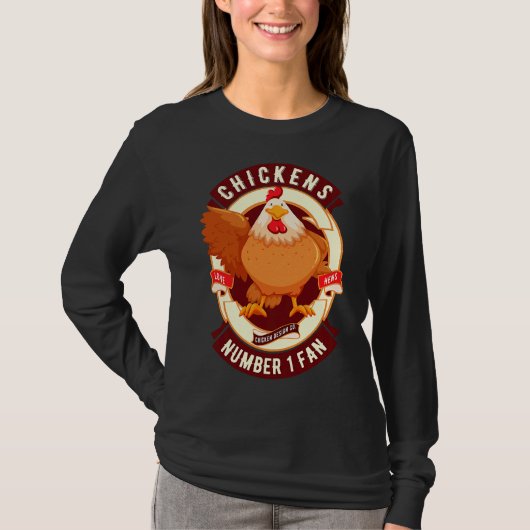 Chickens Number One Fan Hen Lover   Tシャツ (正面)