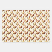 Chickens on Ivory ラッピングペーパーシート (正面)