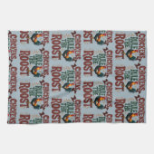 Chickens Rule the Roost Rustic Farm Illustration キッチンタオル (横)