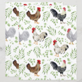 Chickens Scrapbook Paper (正面/裏面)