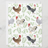 Chickens Scrapbook Paper (裏面)