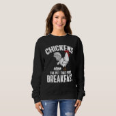 Chickens The Pet That Poops Breakfast  Farmer スウェットシャツ (正面フル)