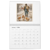 Chickens Wall Calendar Modern Norman Rockwell カレンダー (1月 2026)