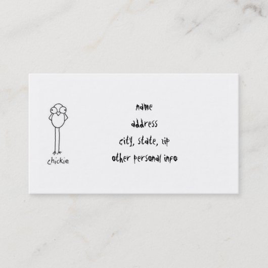 Chickieの名刺 名刺 (正面)