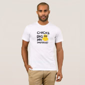 ChicksがスプレッドシートTシャツを掘る Tシャツ (正面フル)