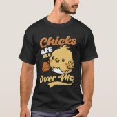 Chicks All Over Me Basketball Easter Tシャツ (正面)