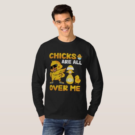 Chicks Are All Over Me  Easter Day Kids Boys Tシャツ (正面フル)
