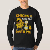 Chicks Are All Over Me  Easter Day Kids Boys Tシャツ (正面)