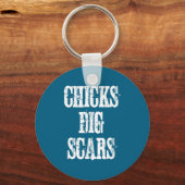 Chicks Dig S Shirt Congenital Heart Defect Chd War キーホルダー (正面)
