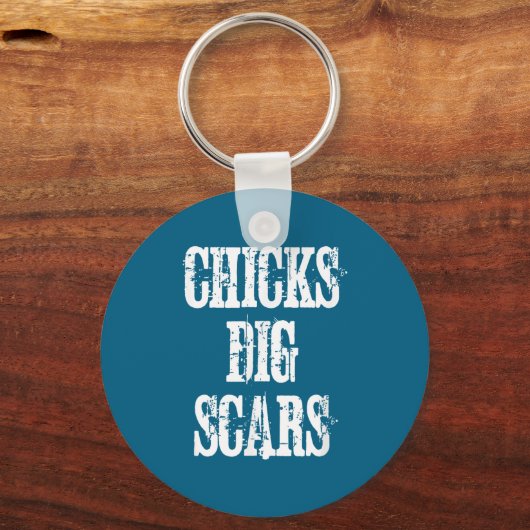 Chicks Dig S Shirt Congenital Heart Defect Chd War キーホルダー (正面)