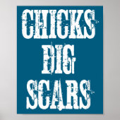 Chicks Dig S Shirt Congenital Heart Defect Chd War ポスター (正面)