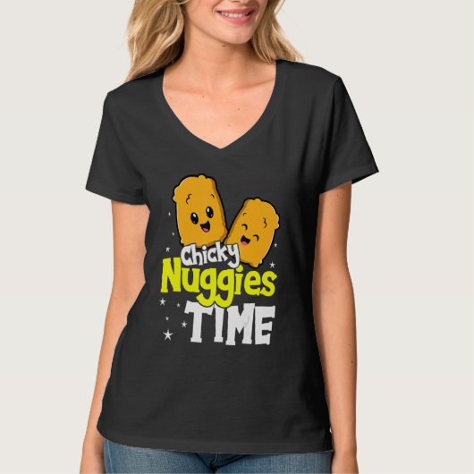 Chicky Nuggies Time  Nuggets Chicken Costume Nugge Tシャツ (正面)