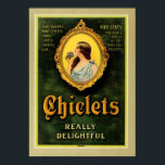 Chiclets Mint Candy Chewing Gum Vintage Advert ポスター<br><div class="desc">Vintage advertisement extoling the virtues of Chiclets Mint Candy Chewing Gum.</div>