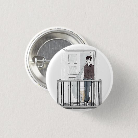 chico en el balcón 缶バッジ (正面&裏面)