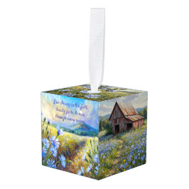 Chicory Wildflowers Inspiration Floral Flowers キューブオーナメント