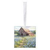 Chicory Wildflowers Inspiration Floral Flowers キューブオーナメント (右)