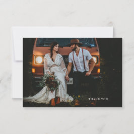 Chic's 結婚 Photo Thank You Note Card サンキューカード