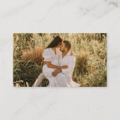 Chic's 結婚 Website QRコードミニマリストフォトRSVP 名刺 (裏面)