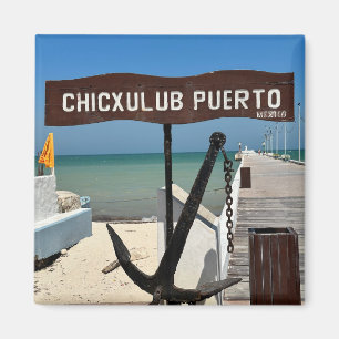 Chicxulubプエルト,メキシコ – スクエアマグネット マグネット