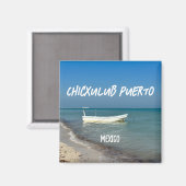 Chicxulubプエルト,メキシコ – スクエアマグネット マグネット (正面/裏面)