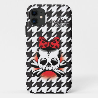 Chidori Check Dokuro-Chan Black iPhone 11 ケース