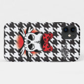 Chidori Check Dokuro-Chan Black Case-Mate iPhoneケース (裏面(横))