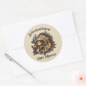 Chief Bones Albuquerque New Mexico ラウンドシール (封筒)