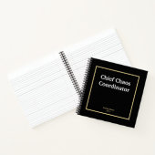 Chief Chaos Coordinator 面白い引用符 黒カスタム ノートブック (内部)