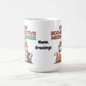 Chief Egg-secutive Meow-Nager Funny Easter Cat  コーヒーマグカップ (中央)