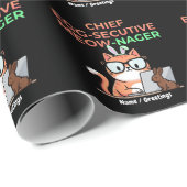 Chief Egg-secutive Meow-Nager Funny Easter Cat  ラッピングペーパー (ロールコーナー)