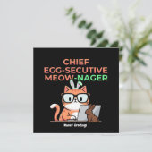 Chief Egg-secutive Meow-Nager Funny Easter Cat  招待状 (スタンド正面)