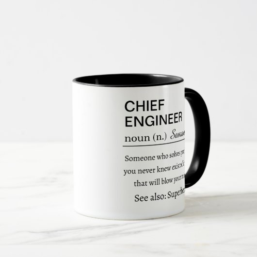 Chief Engineer Funny Definition Personalized マグカップ (正面右)