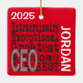 Chief Executive Officer CEO Extraordinaire CUSTOM セラミックオーナメント (裏面)