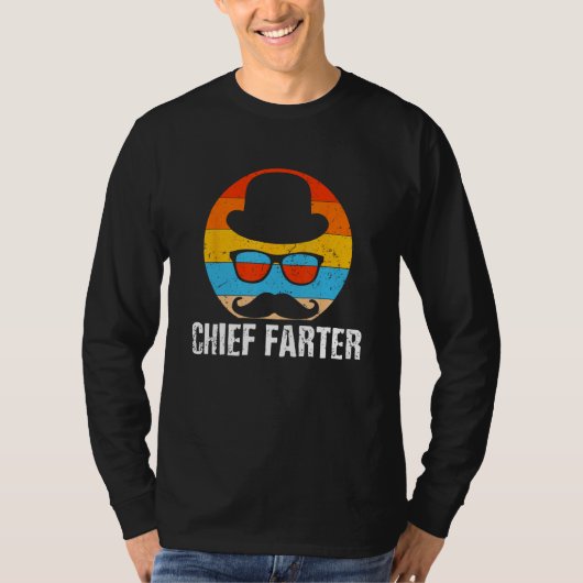 Chief Farter Gross Joke Pun Dad Tシャツ (正面)