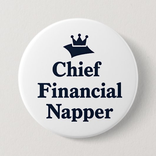 Chief Financial Napper  缶バッジ (正面)