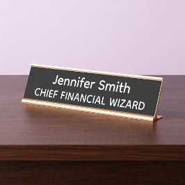 Chief Financial Wizard Personalized Name Plate デスクネームプレート