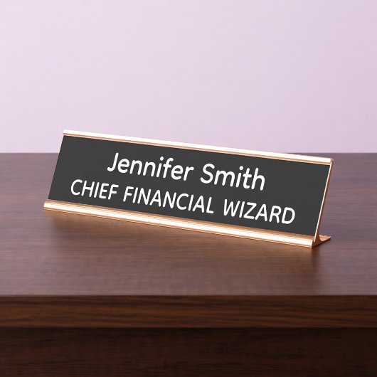 Chief Financial Wizard Personalized Name Plate デスクネームプレート