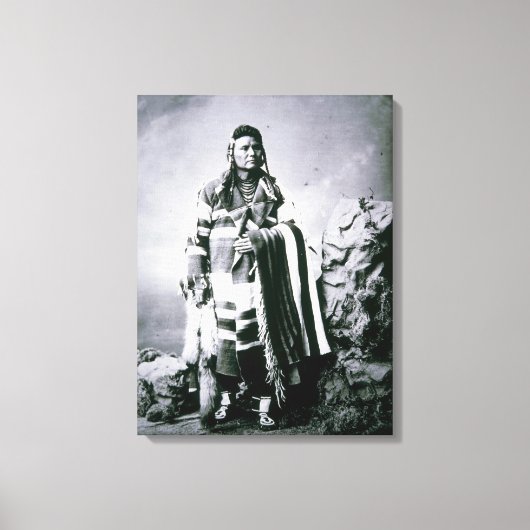 Chief Joseph (1840-1904) c.1880 （b/w写真） キャンバスプリント (正面)
