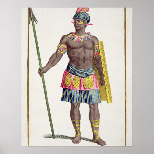 Chief of the Hondurans, 1780 (coloured engraving) ポスター (正面)
