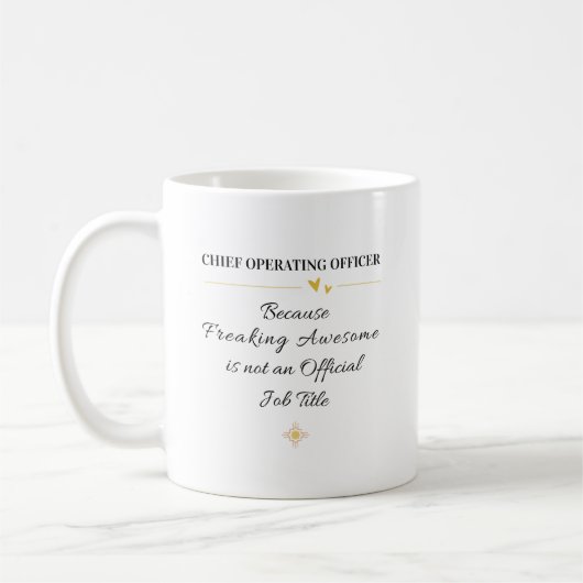 Chief Operating Officer Office Quote コーヒーマグカップ (左)