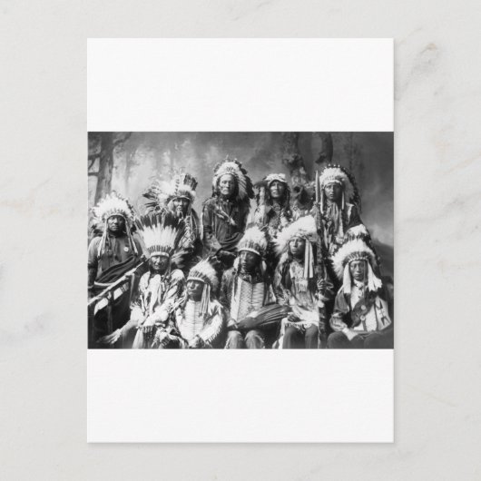 Chief Red Cloud & Other Chief, 1899 ポストカード (正面)