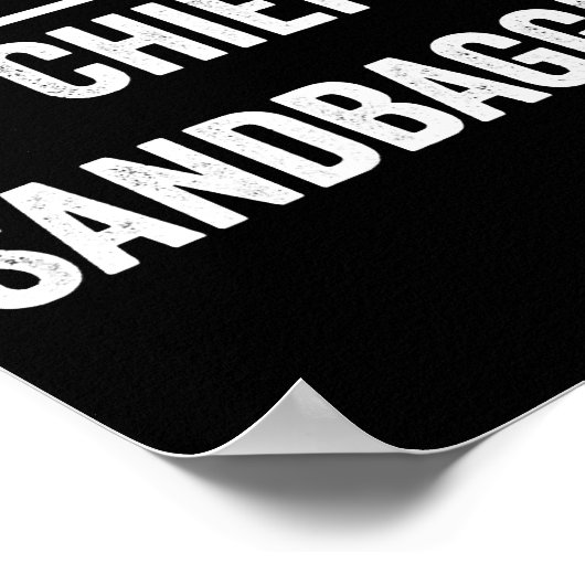 Chief Sandbagger Golf Meme Bjj Chess Sandbag ポスター (角)