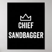Chief Sandbagger Golf Meme Bjj Chess Sandbag ポスター (正面)